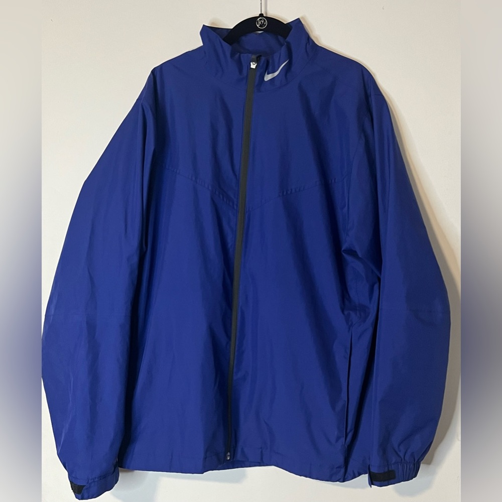 Nike Golf Track Jacket Mens Large Blue Storm-Fit Long Sleeve Full Zip